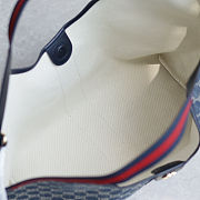 Gucci Giglio tote bag in blue and white GG denim with red and blue Web trim 60 x 47 x 16㎝ - 2