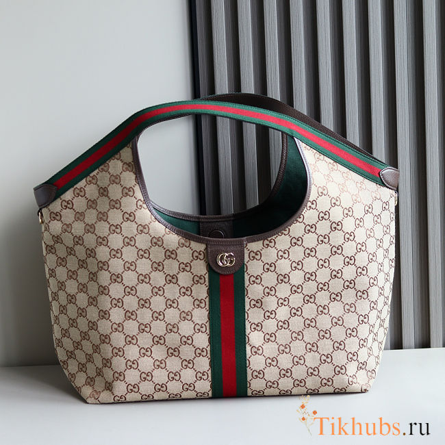 Gucci Giglio large tote bag in beige and brown GG canvas 60 x 47 x 16㎝ - 1