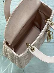 Dior Lady Bag Powder Pink Cannage Lambskin 24x20x11 cm - 6
