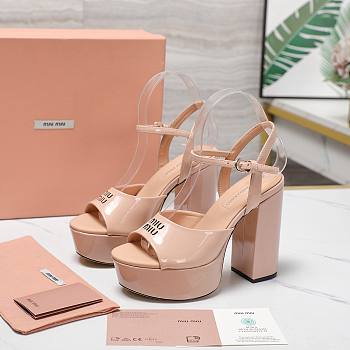 Miu Miu wedge heels in nude pink 11,5 cm