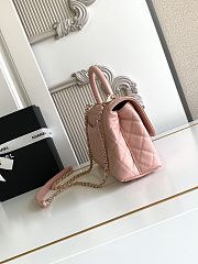 Chanel Coco flap bag with top handle in pink 24 cm - 4