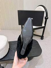 Chanel boots with black patent leather and shearling heel 5 cm - 6