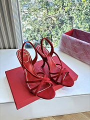 Valentino Garavani 105mm Fetishique velvet in red high heel 10.5 cm - 1