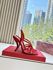 Valentino Garavani 105mm Fetishique velvet in red high heel 10.5 cm - 5
