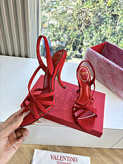 Valentino Garavani 105mm Fetishique velvet in red high heel 10.5 cm - 4