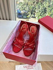 Valentino Garavani 105mm Fetishique velvet in red high heel 10.5 cm - 3