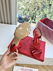 Valentino Garavani 105mm Fetishique velvet in red high heel 10.5 cm - 2