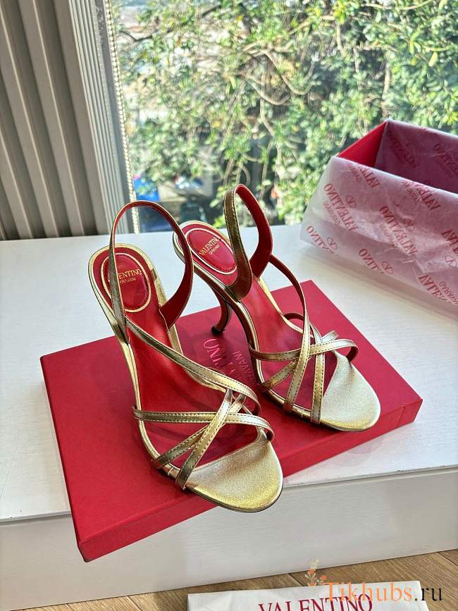 Valentino Garavani 105mm Fetishique cross-strap sandals  - 1