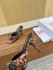 Versace 85mm Opera Bow leopard-print mules - 2