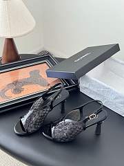 Chanel sequined mesh slingback sandals in black patent leather 8.5 cm - 1