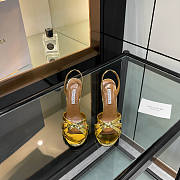 Aquazzura Moves 105 sandals in gold metallic leather 10.5 cm - 4