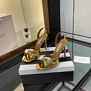 Aquazzura Moves 105 sandals in gold metallic leather 10.5 cm - 3