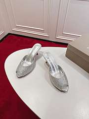 Christian Louboutin Me Dolly Strass mules in silver and strass 5.5 cm - 6