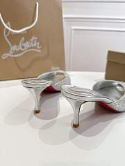 Christian Louboutin Me Dolly Strass mules in silver and strass 5.5 cm - 5