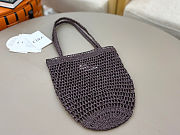 Chloé Summer Banana small tote bag in dark brown raffia 22*30*2cm - 6