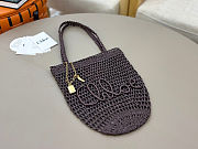 Chloé Summer Banana small tote bag in dark brown raffia 22*30*2cm - 4