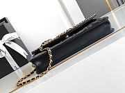 Chanel 24A black quilted patent chain around heart flap bag 15*24.5*4cm - 6