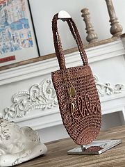 Chloé Summer Banana tote bag in brown raffia 22*30*2cm - 6