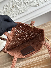 Chloé Summer Banana tote bag in brown raffia 22*30*2cm - 5