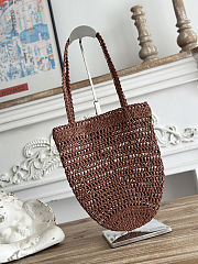 Chloé Summer Banana tote bag in brown raffia 22*30*2cm - 4