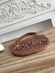 Chloé Summer Banana tote bag in brown raffia 22*30*2cm - 3