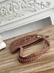 Chloé Summer Banana tote bag in brown raffia 22*30*2cm - 2