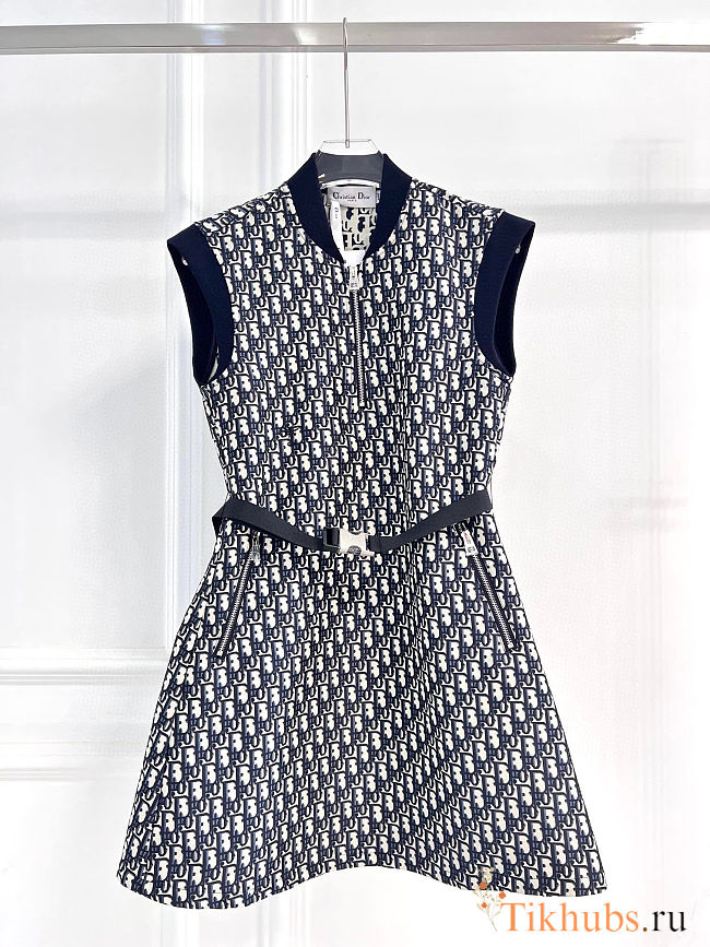 Christian Dior Dress Sleeveless Navy - 1