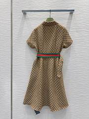  Gucci Original GG canvas shirt dress with a belt - 3