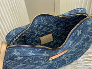Louis Vuitton Croissant MM Monogram Denim Blue shoulder bag with a matching mini pochette 21X7X13 cm - 3