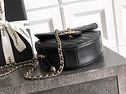 Chanel CC In Love Heart Clutch with Chain in black lambskin leather 18x19 x5.5cm - 6