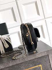 Chanel CC In Love Heart Clutch with Chain in black lambskin leather 18x19 x5.5cm - 4