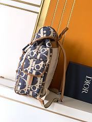 Dior Hit the Road backpack with a blue and beige 34x44x16 cm - 4