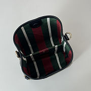 Gucci GG Emblem small bucket bag in beige and dark brown 20.5X18X11.5cm - 5