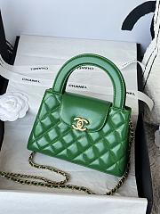  Chanel Nano Kelly Shopper bag calfskin leather in green 13-19-7cm - 2