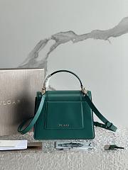  Bvlgari Serpenti Forever Medium Top Handle Bag in emerald green calf leather 20.5 X 15 X 9  - 4