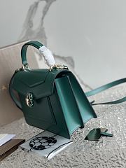  Bvlgari Serpenti Forever Medium Top Handle Bag in emerald green calf leather 20.5 X 15 X 9  - 3