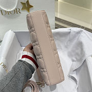  Dior Micro Lady D-Joy bag in powder pink cannage lambskin 22*12*6cm - 3