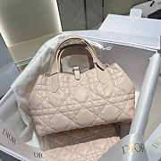  Dior Toujours bag in powder beige Macrocannage calfskin 23*14*12cm - 6
