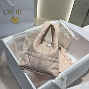  Dior Toujours bag in powder beige Macrocannage calfskin 23*14*12cm - 4
