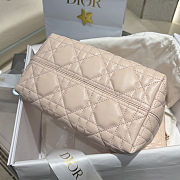  Dior Toujours bag in powder beige Macrocannage calfskin 23*14*12cm - 3