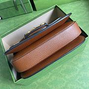 Gucci Blue/Brown GG Horsebit 1955 Edition Shoulder Bag 25.5x18x6cm - 4