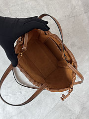 Celine Cabas Drawstring Brown Top Handle Bag 22x17x15 cm - 3