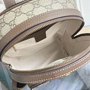 Gucci Ophidia GG Supreme small backpack in beige canvas 22x29x15 cm - 4
