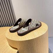  Gucci GG canvas slide sandals in beige - 3