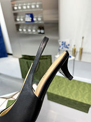  Gucci Horsebit leather slingback pumps heel 3.5 cm - 3