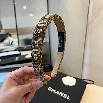Gucci Original GG canvas hairband in beige and ebony brown