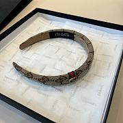 Gucci Original GG canvas hairband in beige and ebony brown - 5