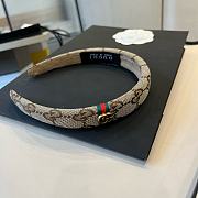 Gucci Original GG canvas hairband in beige and ebony brown - 2