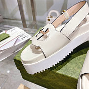 Gucci Interlocking G Sandal GG White - 6