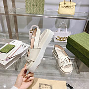 Gucci Interlocking G Sandal GG White - 5